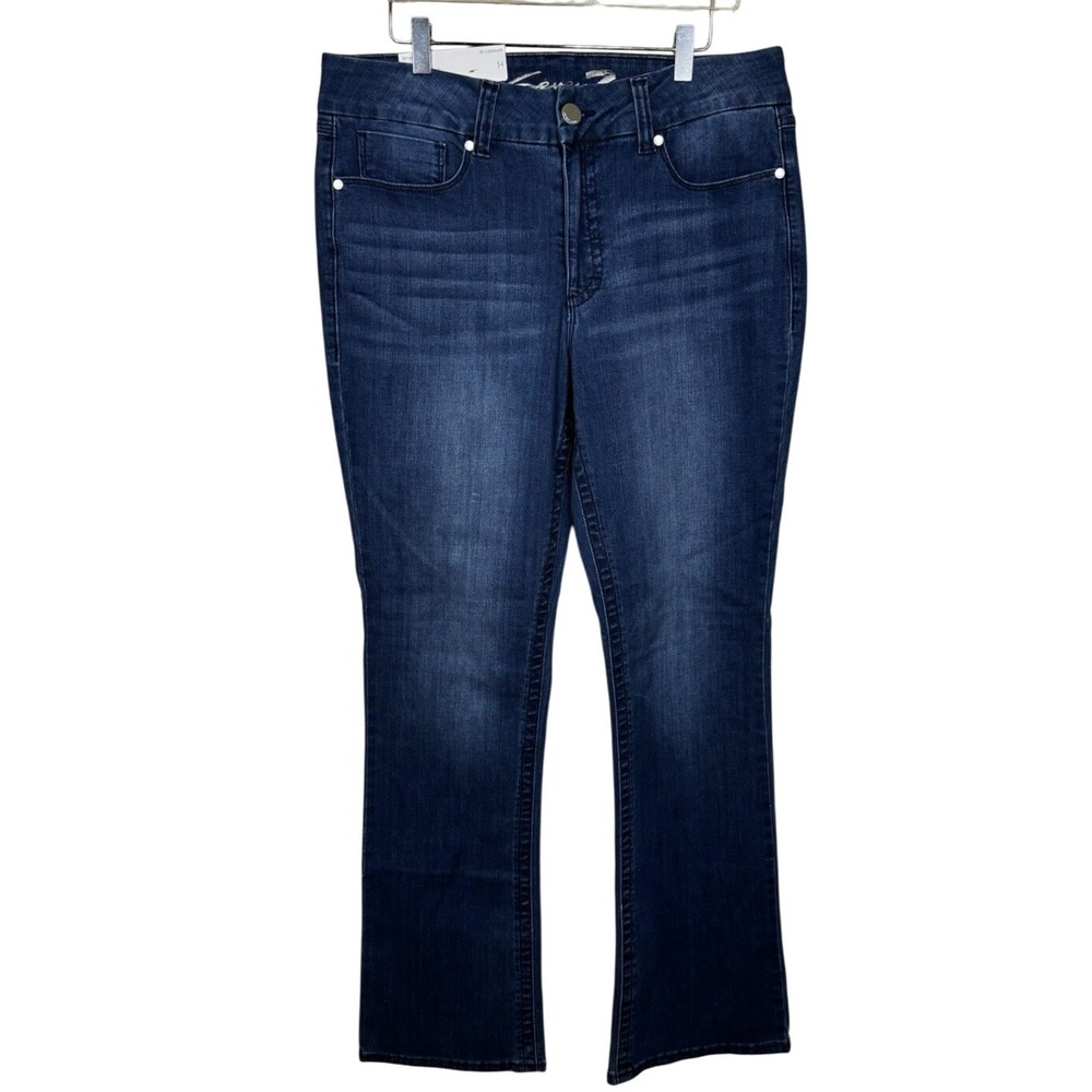 Seven7‎ Tummyless Slim Bootcut Jeans St Germain Dark Wash MY1510 Womens 14 NWT